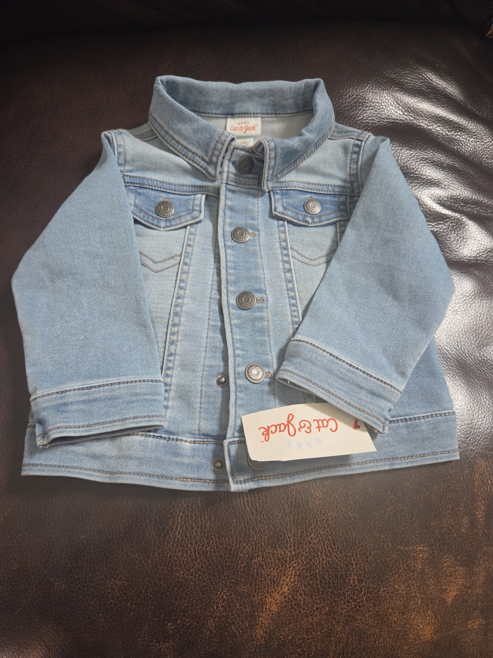 Cat & Jack Kids Light Blue Denim Jacket 12 Months NWT